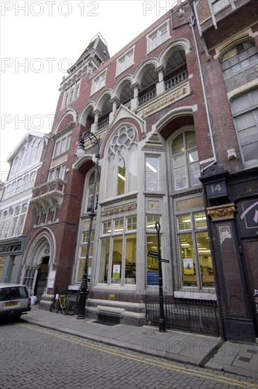 ENGLAND, East Sussex, Hastings, Brassey Institute public library facade