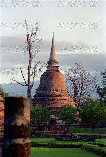 THAILAND, Sukhothai, Ancient Buddhist stupa