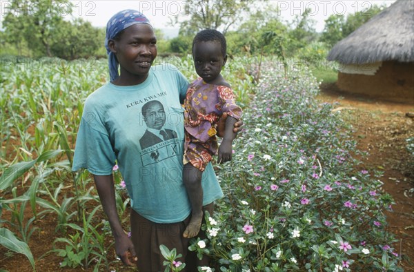 KENYA, Kipsaraman, Single mother Pauline Rerimoi who farms her own shamba and built a dam and weir for the local community who previously walked for four hours to get water.