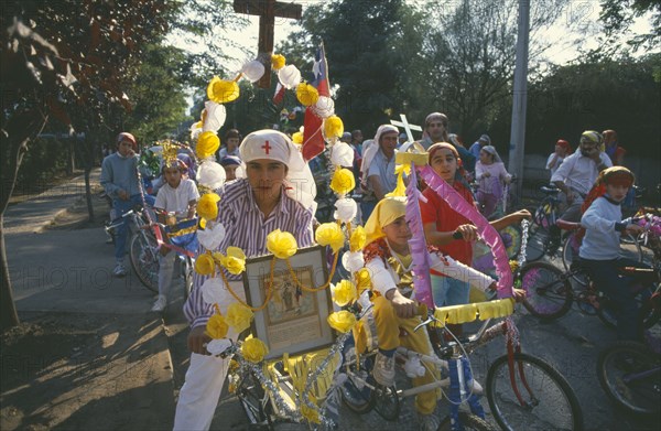 CHILE, Santiago, La Barnechea Fiesta de Cuasimodo held one week after Easter