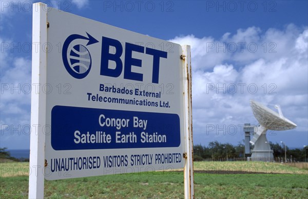 BARBADOS, St John Parish, Satellite Earth station operated by Barbados External Communications at Congor Bay