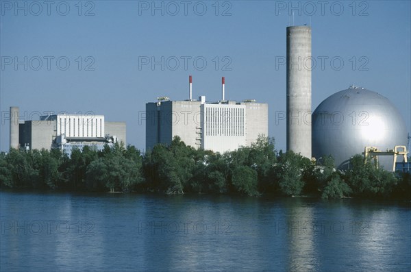 FRANCE, Loire Valley, Avoine, Avoine Chinon nuclear power station that produces electricity and plutonium