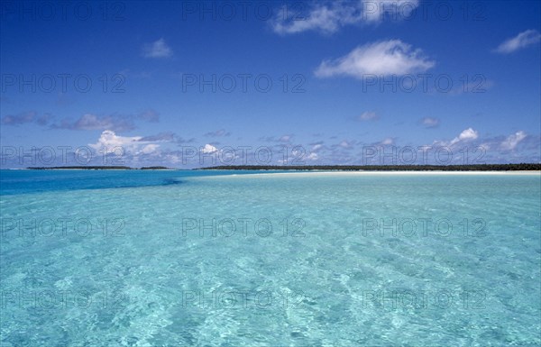 PACIFIC ISLANDS, Polynesia, Cook Islands, Landscape looking towards coastline.