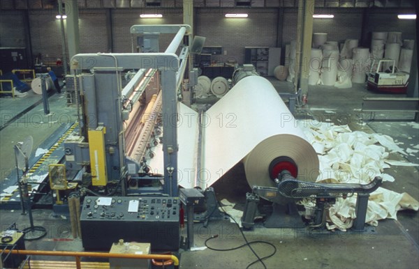 FINLAND, Turku-Pori, Rauma, Paper factory interior.