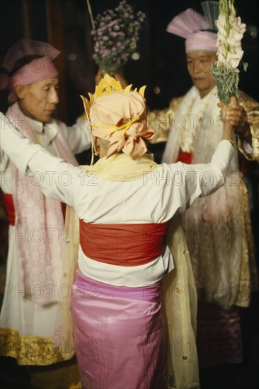 MYANMAR, Mount Popa, Performers of National Spirit Dance.