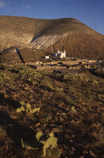 MEXICO, San Luis Potosi, Real de Catorce, The Pantheon or the walled cemetary of the silver mining ghost town
