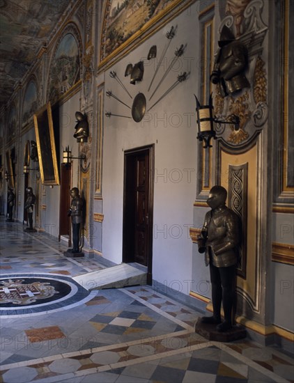 MALTA, Valletta, The Grand Master's Palace. State Apartments Armoury Corridor