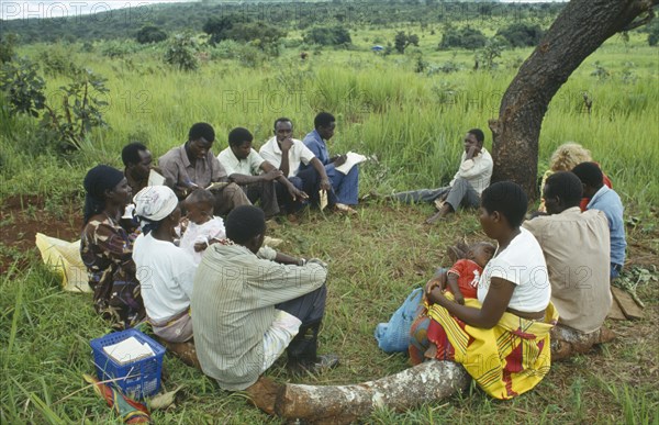 TANZANIA, People, Refugees, Burundian Hutu refugee health workers at Heru Oshinga Camp