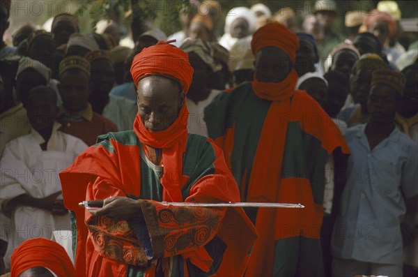 NIGERIA, Katsina, Senior official at Salah Day prayers