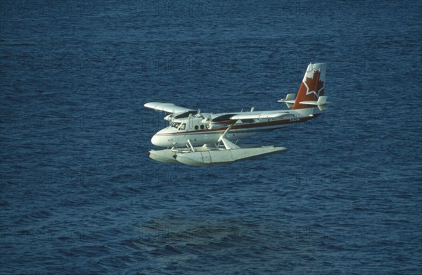 CANADA, British Colombia, Vancouver, Sea plane in Vancouver harbour used as link with isolated communities in the area.