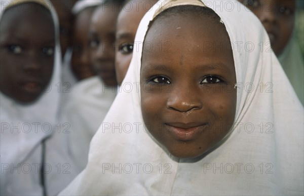 NIGERIA, Kano, Portrait of a primary school girl
