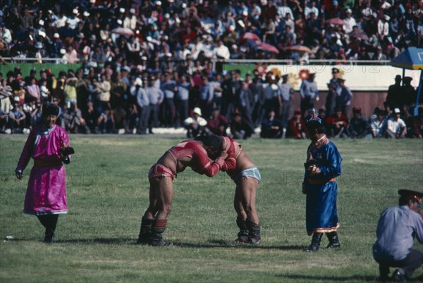 MONGOLIA, Ulaan Baatar, Wrestling in National Stadium