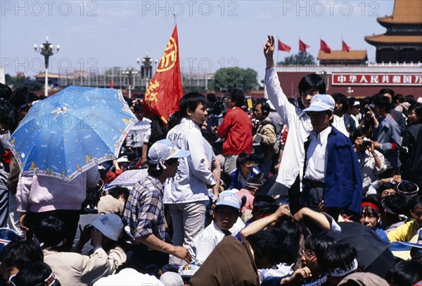 CHINA, Beijing, "Tiananmen Square.  Student hunger strike, May 1989."