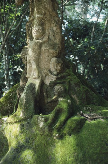 NIGERIA, Orisha, Yoruba sculpture at an Oshun shrine
