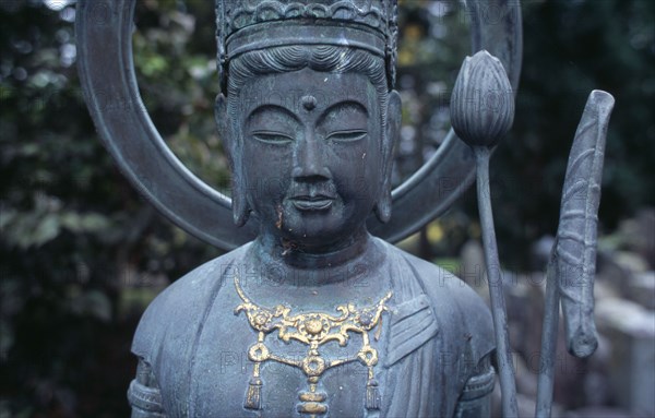 JAPAN, Honshu, Tono, Joken Ji Temple statue