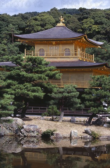 JAPAN, Honshu, Kyoto, Kinkaku Ji Temple aka the Golden Pavilion