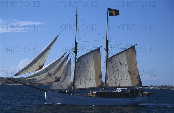 SWEDEN, Transport, Ship, Baltic trading vessel off the West Coast of Sweden.