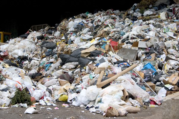 USA, Minnesota, St Paul, Garbage piled high at the Vasko Disposal Solutions dump.