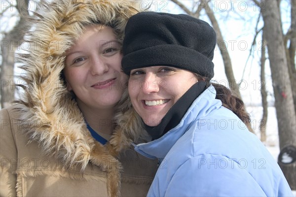 USA, Minnesota, Clitherall, Happy sister-in-laws together after the wedding.