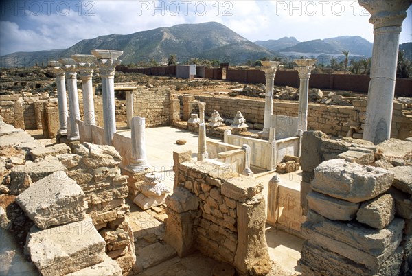 LIBYA, Cyrenaica, Latrun, Ruins of 6th Century AD Byzantine church.