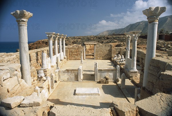 LIBYA, Cyrenaica, Latrun, Ruins of 6th Century AD Byzantine church.