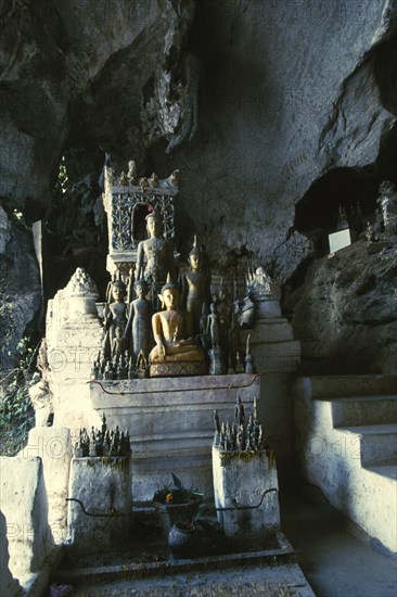 LAOS, Luang Prabang Province, Pak Ou, Tham Ting Cave filled with Buddha images