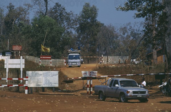 THAILAND, Chiang Mai Province, Thai Burma border crossing check point near Muang Nga