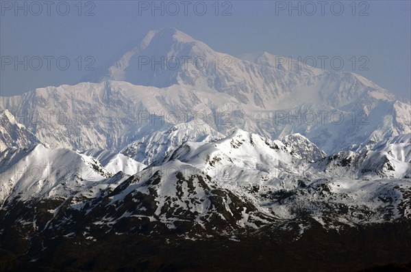 USA, Alaska, Snow covered mountain range