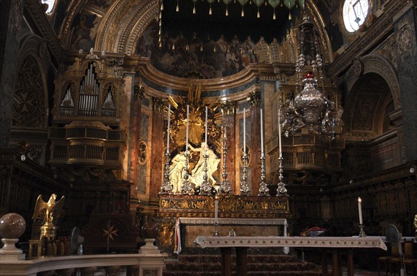 MALTA, Valletta, Interior of St Johns Cathedral