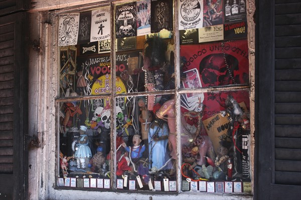 USA, Louisiana, New Orleans, French Quarter. Voodoo window display