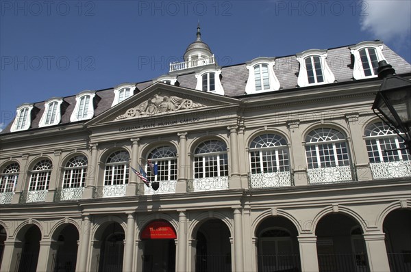 USA, Louisiana, New Orleans, French Quarter. The Louisiana State Museum Cabildo facade on Jackson Square