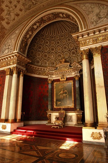 RUSSIA, St Petersburg, Throne Room at the Hermitage Museum