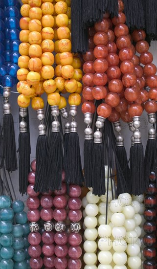 GREECE, Athens, Worry beads for sale in Plaka.