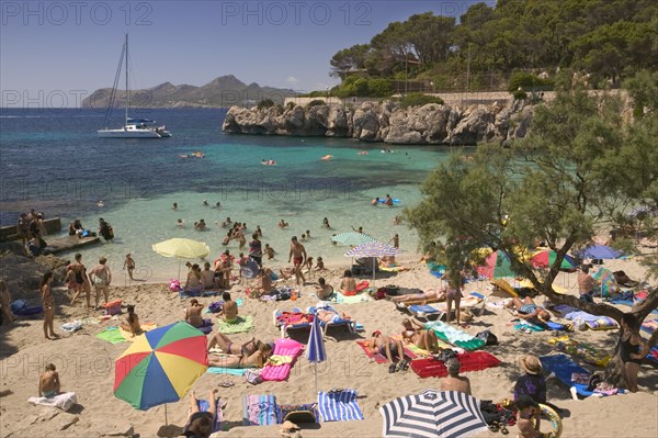 SPAIN, Balearic Islands, Majorca , The beach at Cala Ratjada.