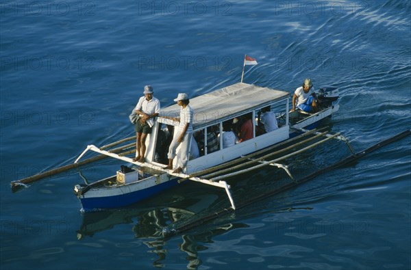 INDONESIA, Transport, Commuter outrigger.