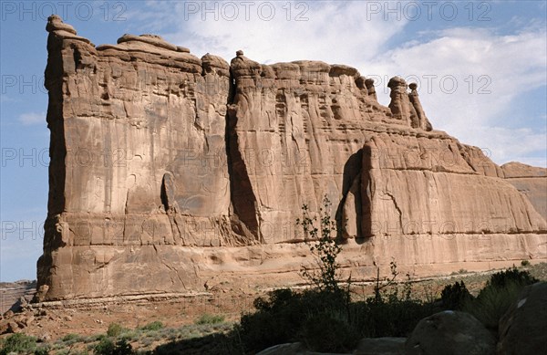 USA, Utah, Arches National Park, The Tower of Babel rock formation