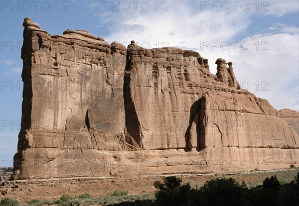 USA, Utah, Arches National Park, The Tower of Babel rock formation