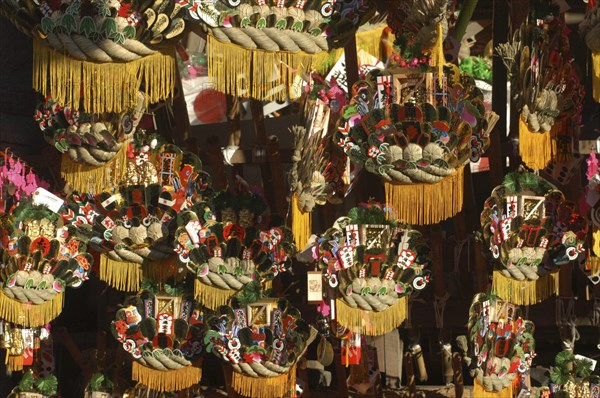 JAPAN, Honshu, Chiba , Narita San Temple. New Years good luck rakes on sale