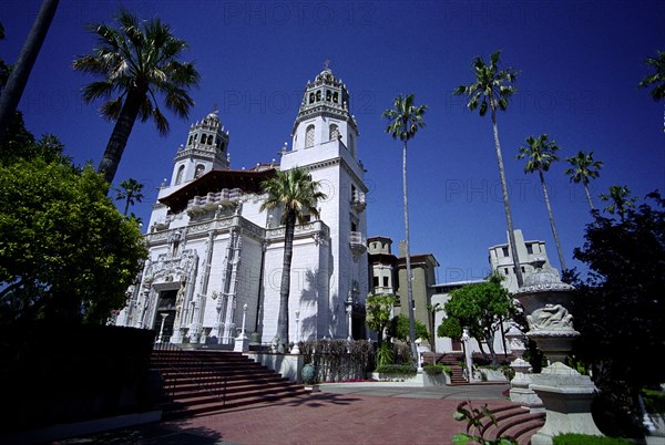 USA, California, Hearst Castle, Exterior view of the castle built and Owned by William Randolph Hearst