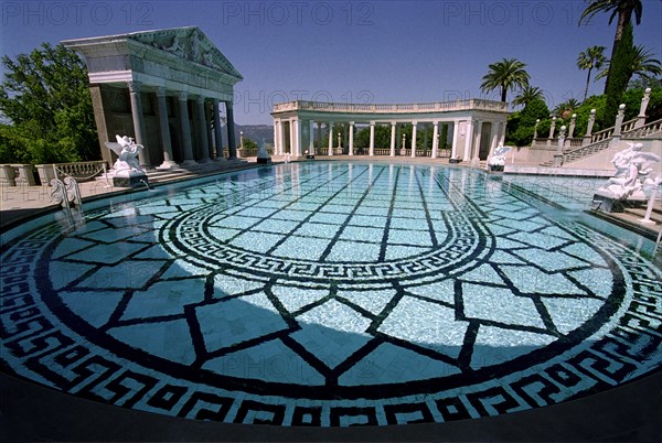 USA, California, Hearst Castle, View of the Greek/Roman Neptune Pool at Hearst Castle owned by William Randolf Hearst