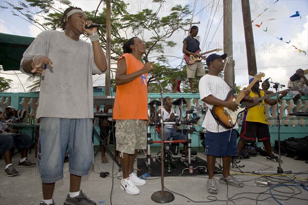 WEST INDIES, St Vincent & The Grenadines, Union Island, Street band at Easterval Easter Carnival in Clifton