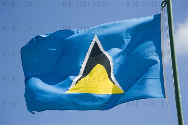 WEST INDIES, St Vincent & The Grenadines, Union Island, The national flag of St Vincent And The Grenadines