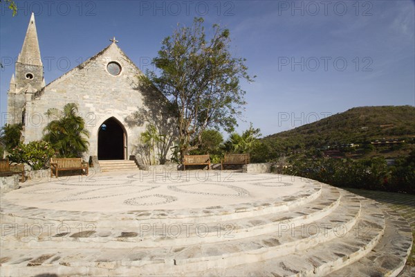 WEST INDIES, St Vincent & The Grenadines, Canouan, 19th Century Anglican church in the grounds of Raffles Resort used for weddings