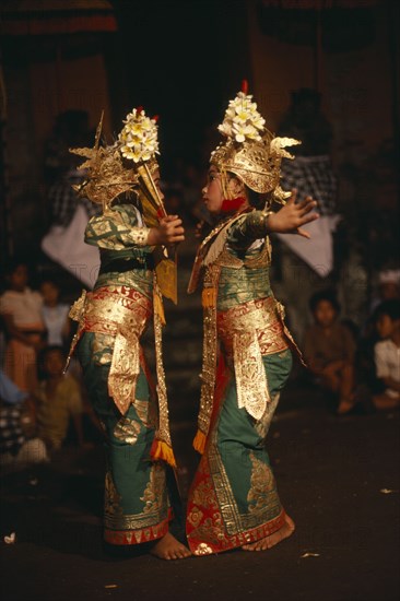 INDONESIA, Bali, Children performing Legong dance