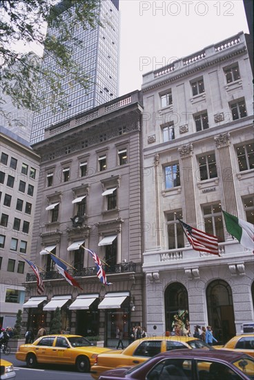 USA, New York, Manhattan, Cartier shop exterior on 5th Avenue.