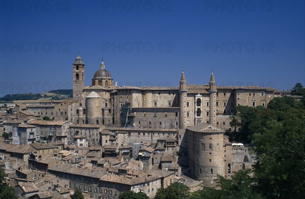 ITALY, Marche, Urbino, "Palazzo Ducale, Renaissance palace above the town."