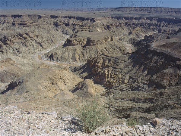 NAMIBIA, South, Fish River Canyon, View over canyon from the scenic rim walk