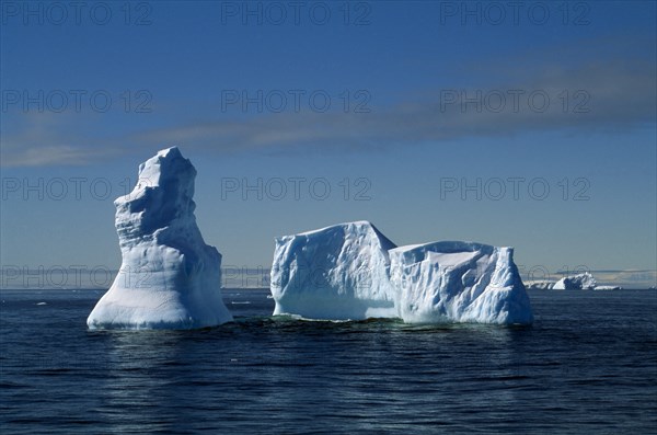 ANTARCTICA, Peninsula Region, Melting iceberg on open water.
