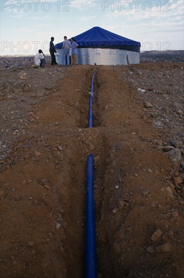 ERITREA, Barentu, Water supply at Adi keshi camp for people displaced by war with Ethiopia.