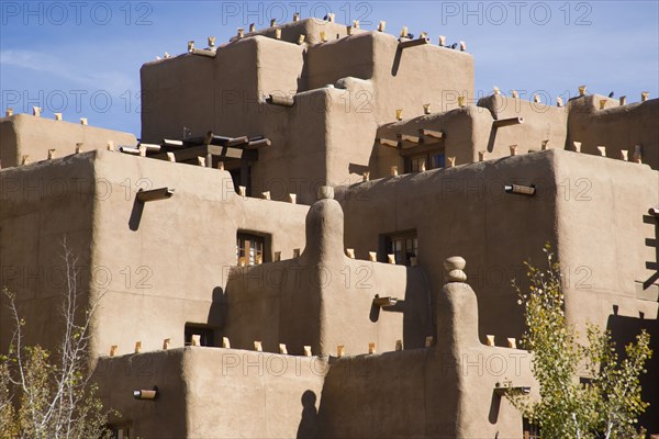 USA, New Mexico, Santa Fe, The Inn and Spa at Loretto in the adobe Pueblo Revival style